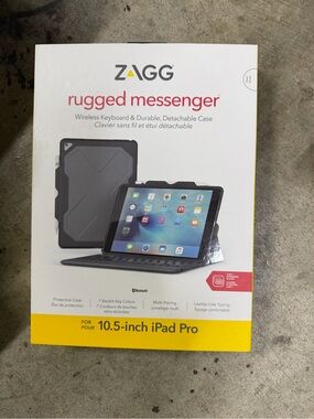 ZAGG Rugged Messenger Detachable Keyboard Case for 10.5-inch iPad Pro - Gray